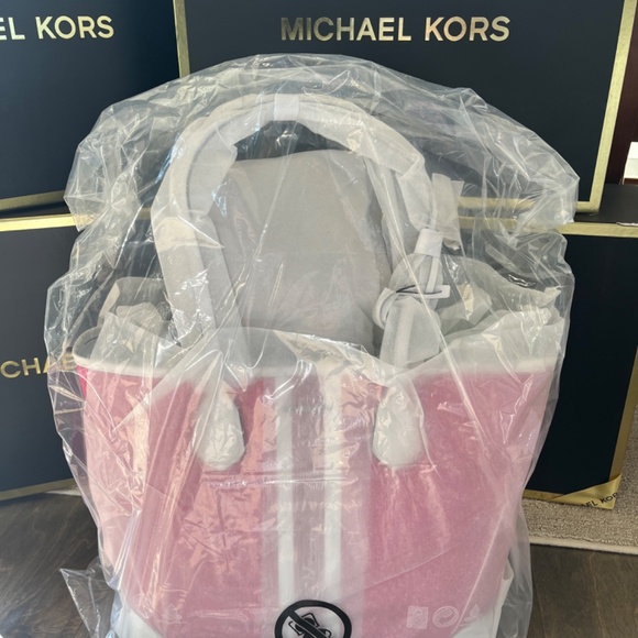 Eva Large Signature Logo Stripe Tote Bag - Picture 7 of 7